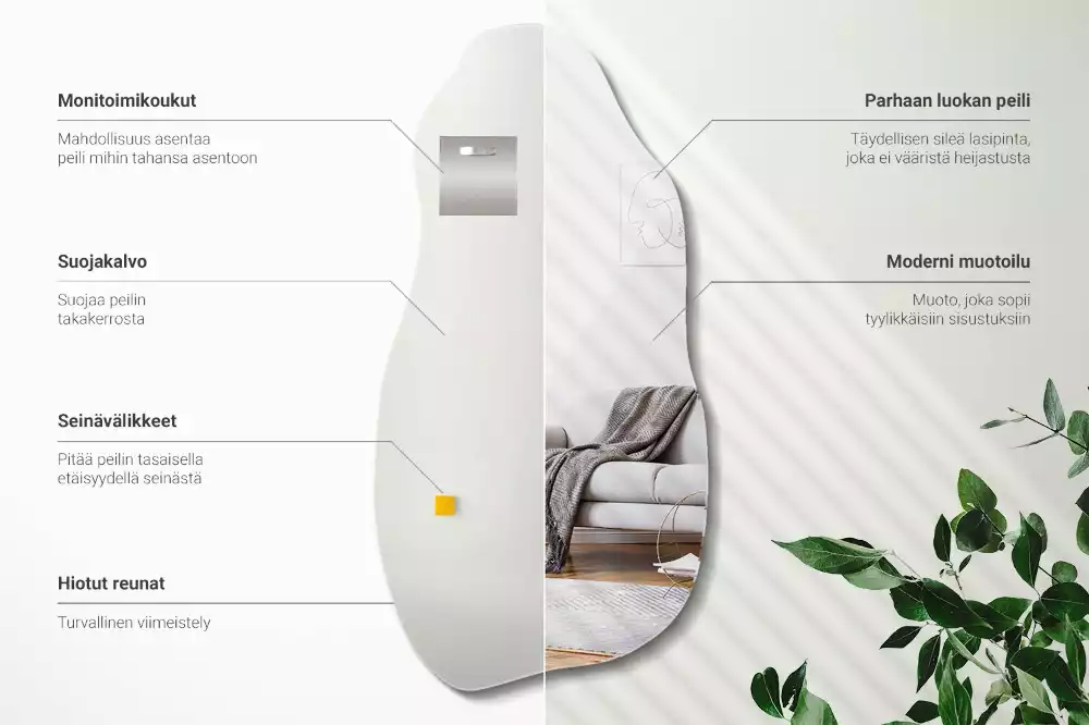 Espejo organico colgar manchas