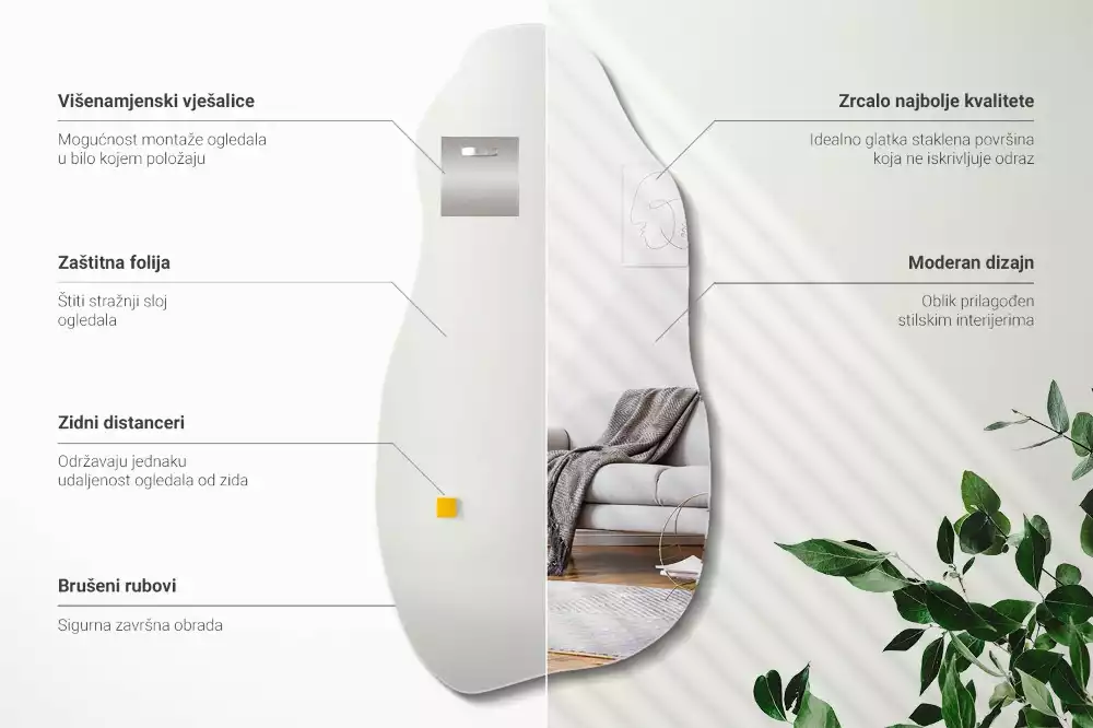 Espejo organico colgar manchas