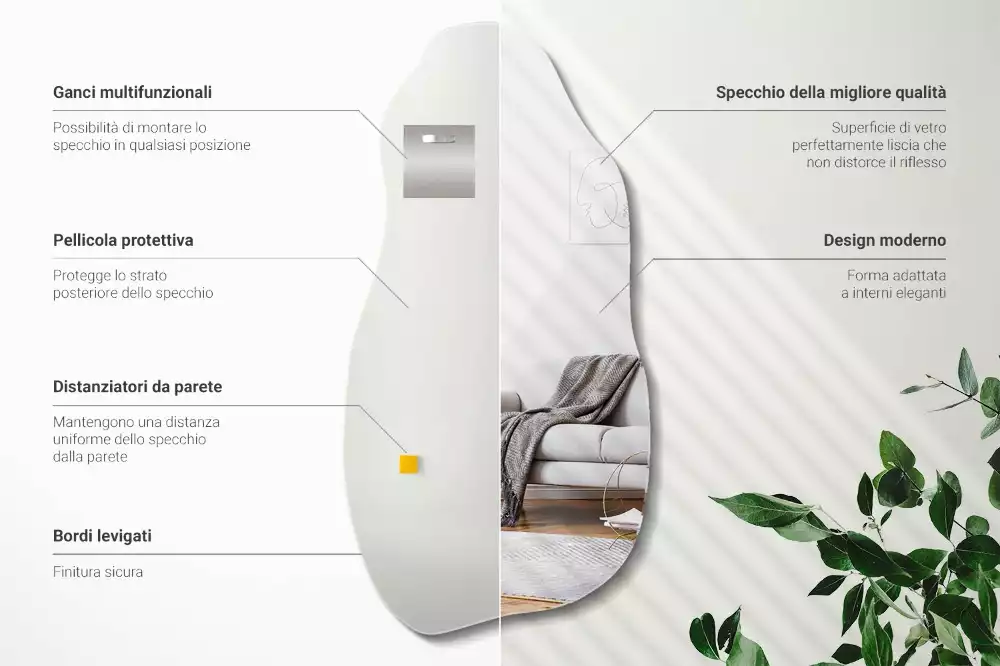 Espejo organico colgar manchas