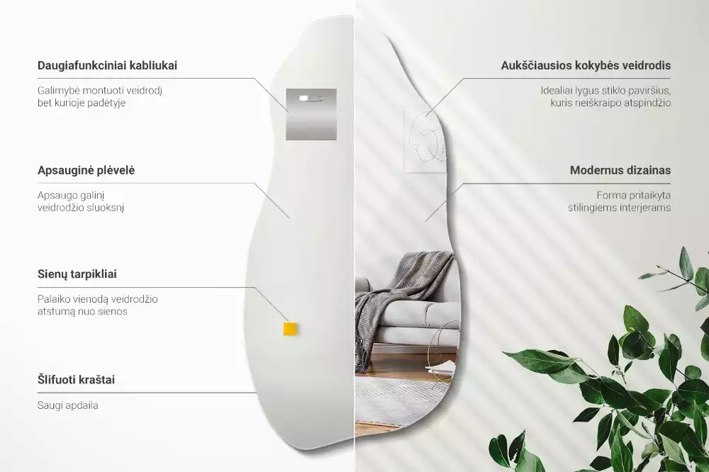 Espejo organico colgar manchas