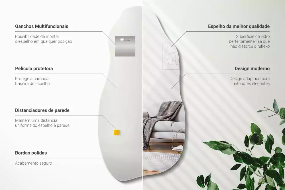 Espejo organico colgar manchas