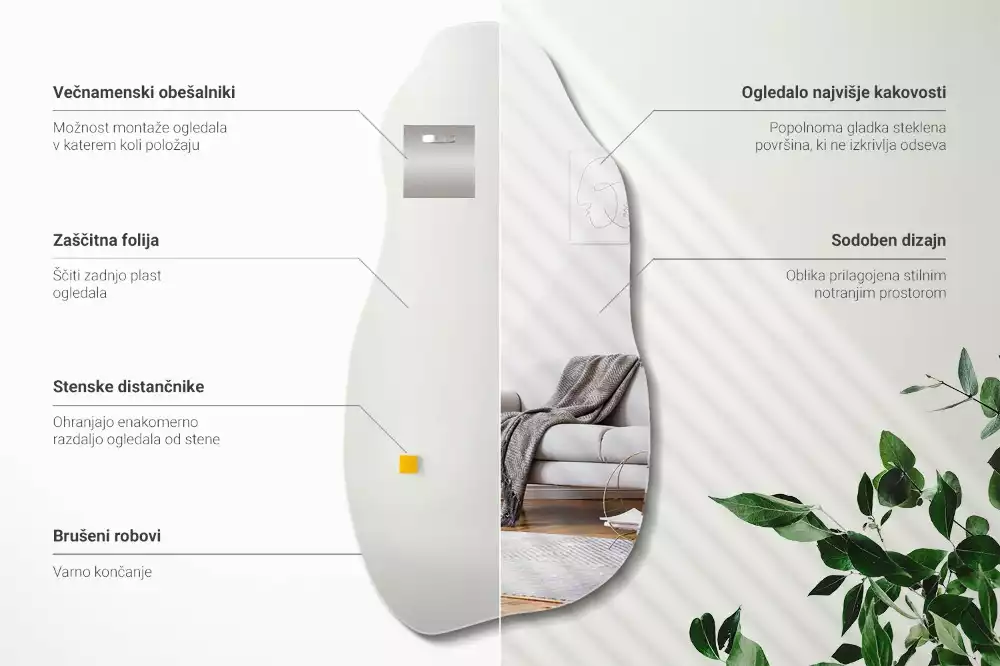 Espejo organico colgar manchas