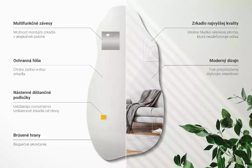 Espejo organico colgar manchas