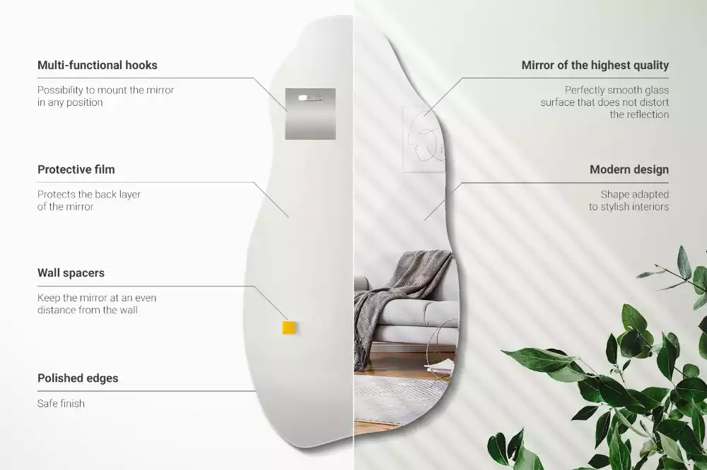 Espejo organico colgar manchas