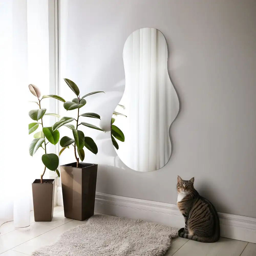 Espejo decorativo de diseño orgánico para colgar