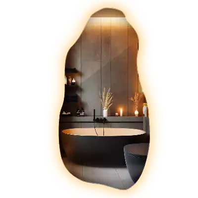 Espejo organico con luz led elegante