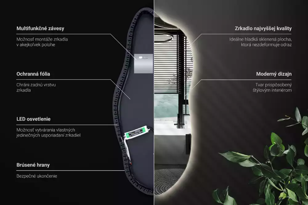 Espejo elegante con luz