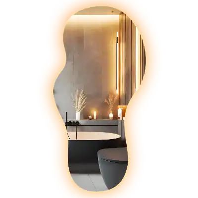 Espejo de pared con iluminación LED y diseño original elegante