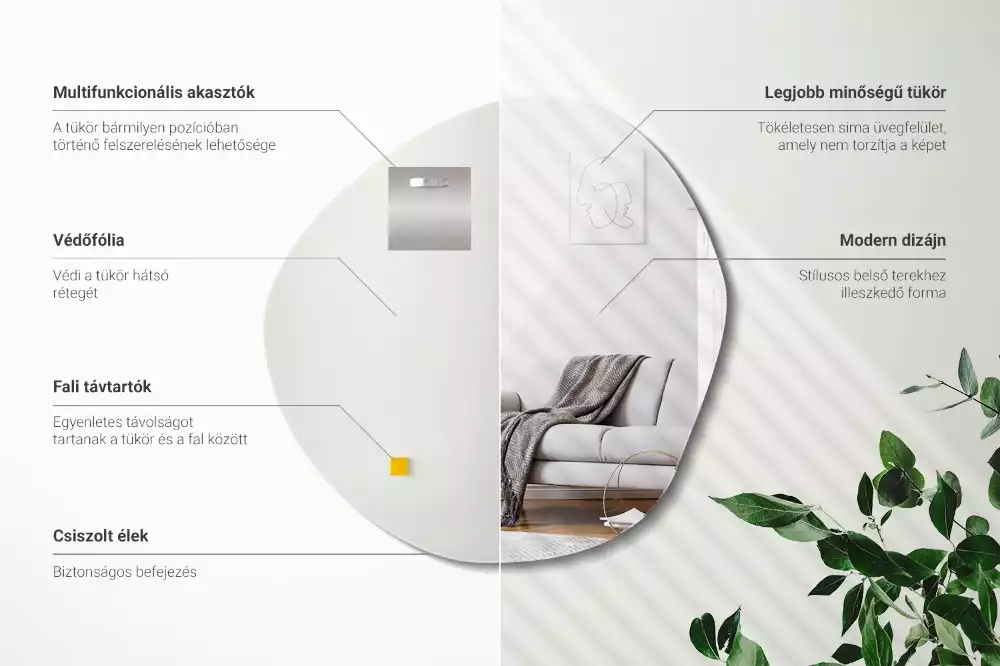 Espejo con forma original decorativo