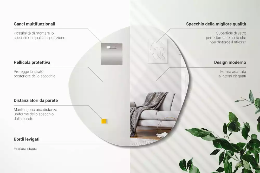 Espejo con forma original decorativo