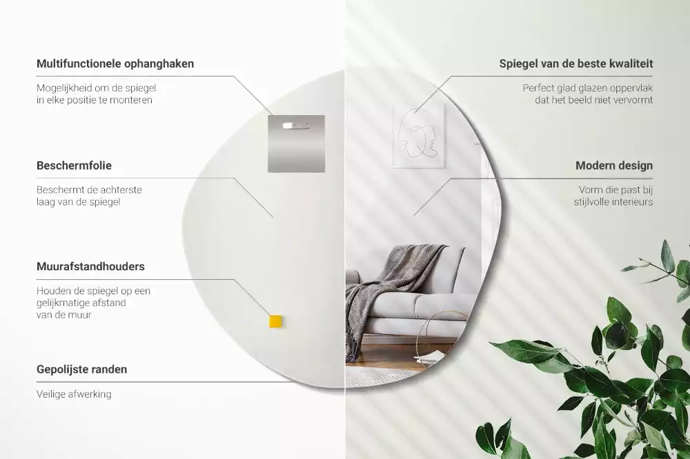 Espejo con forma original decorativo