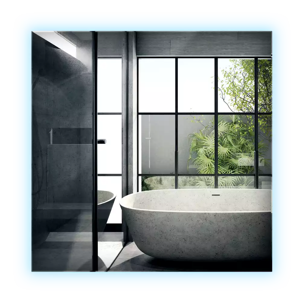 Espejo cuadrado LED moderno