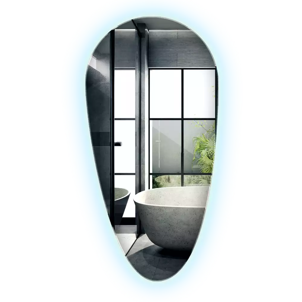 Espejo gota de agua iluminado