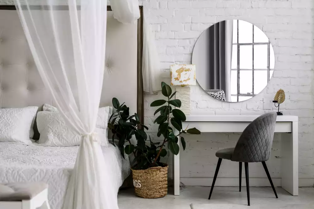 Espejo redondo de pared sin marco