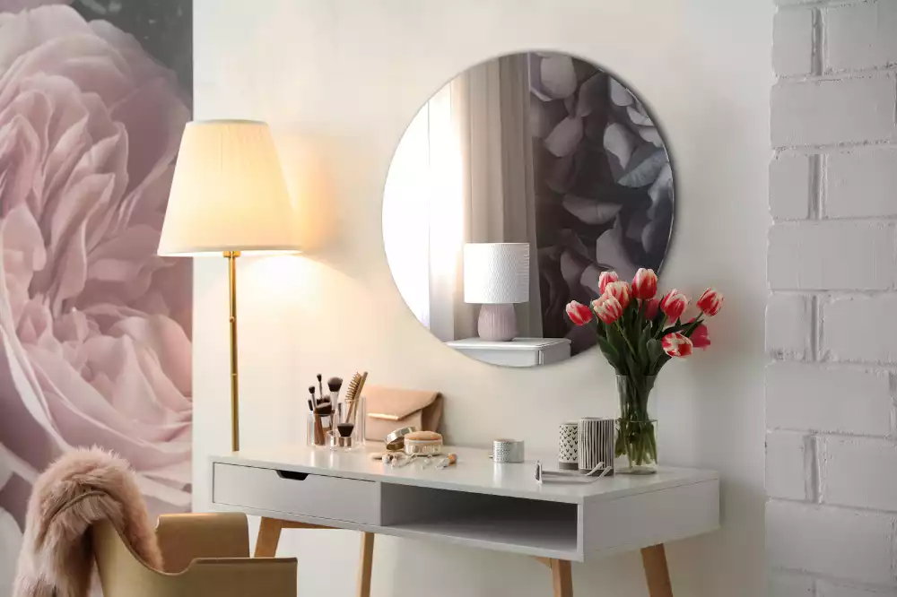 Espejo redondo de pared sin marco