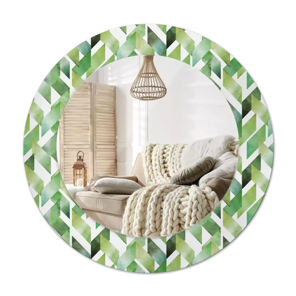 Espejo redondo con decoración Espiga