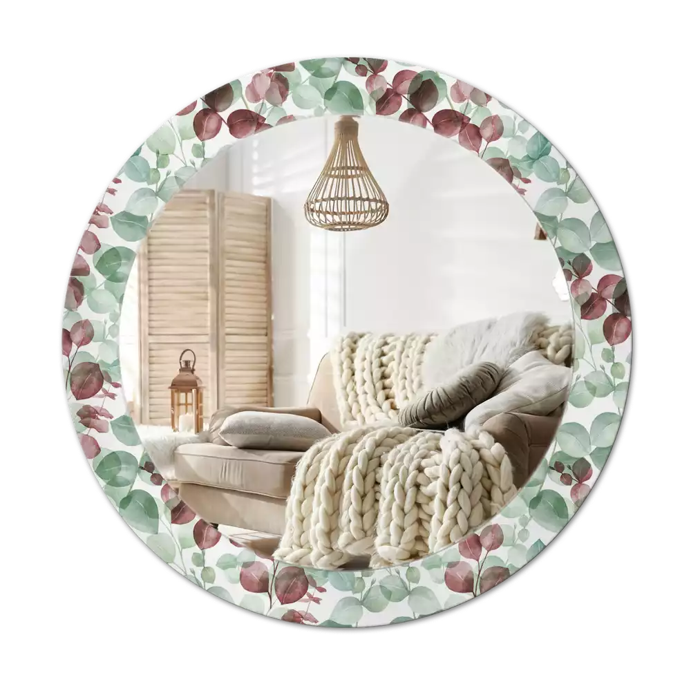 Espejo redondo impreso Eucalipto