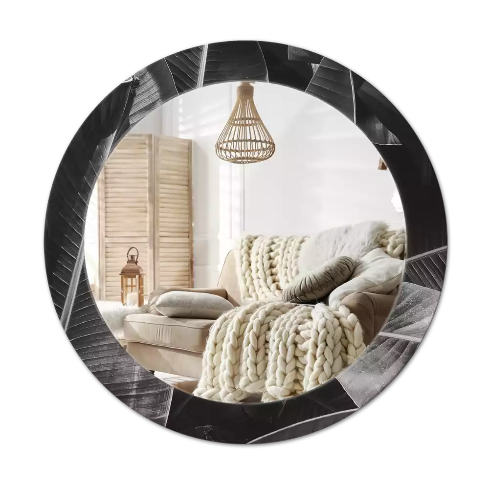 Espejo redondo estampado palmeras tropicales