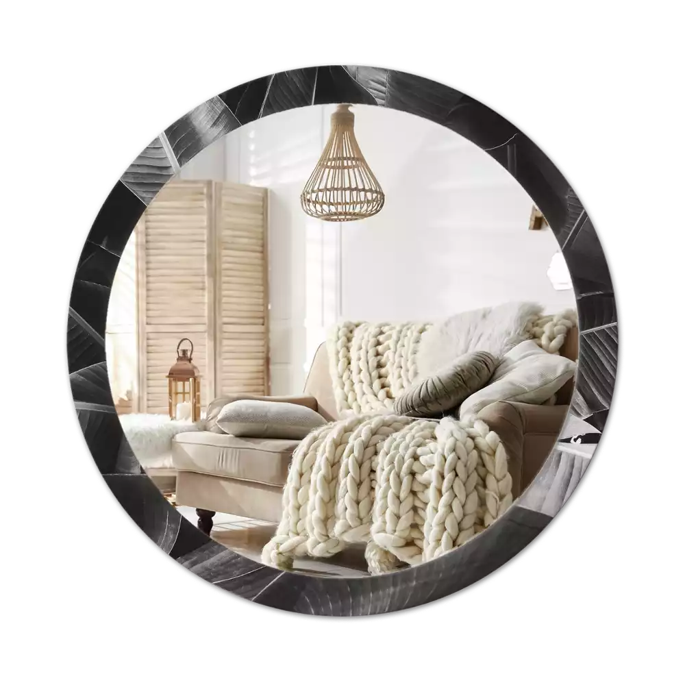 Espejo redondo estampado palmeras tropicales