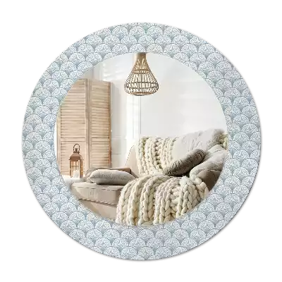 Espejo redondo con decoración Patrón vintage retro