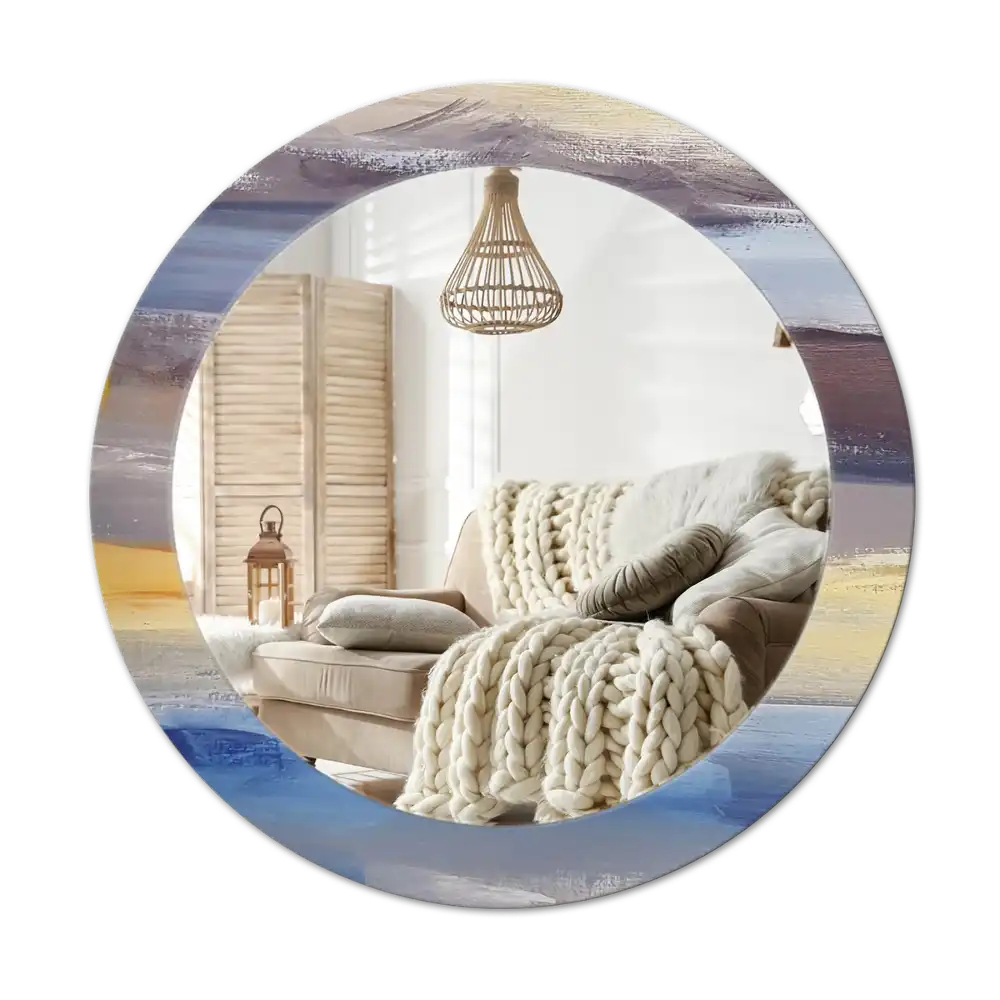 Espejo redondo impreso Pintura abstracta