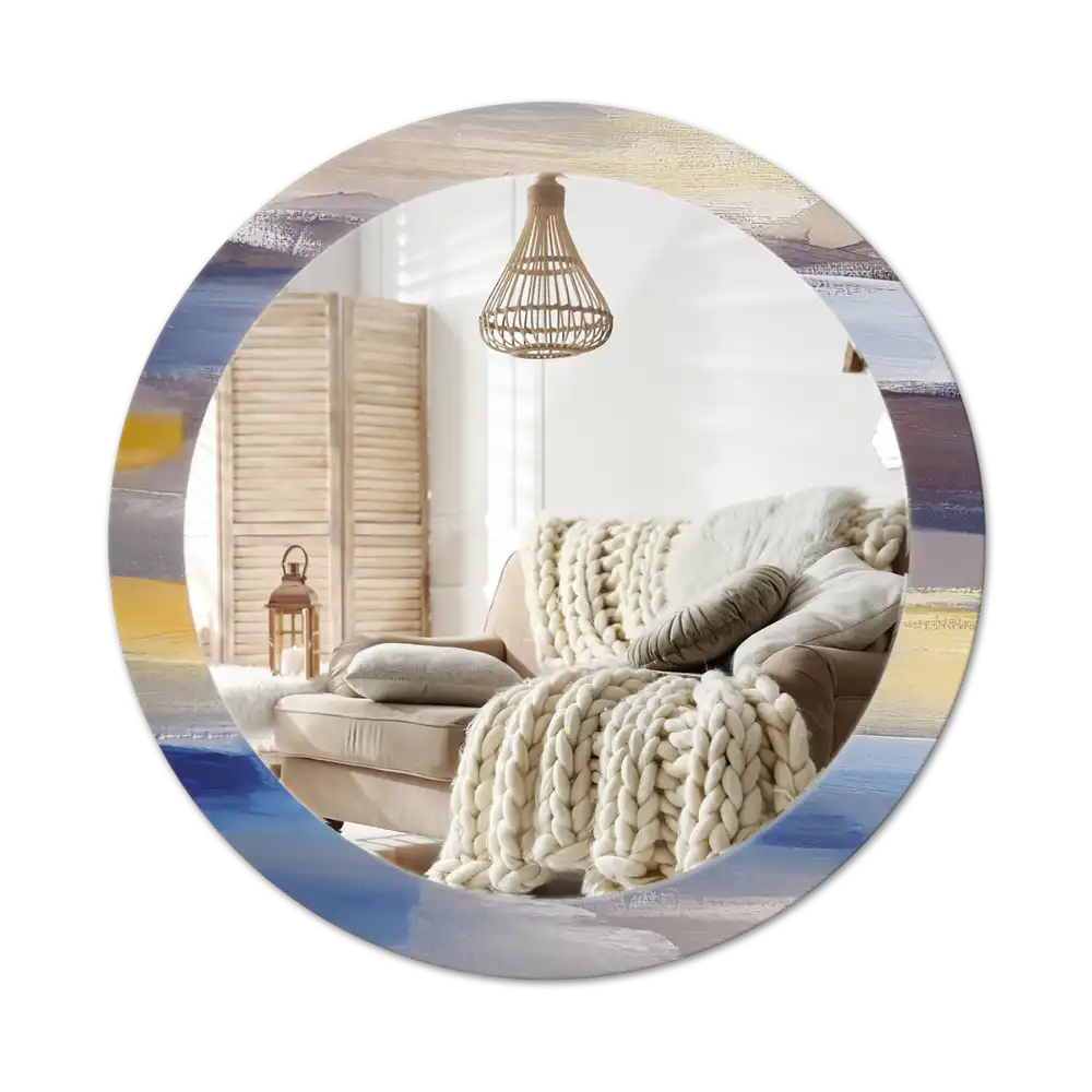 Espejo redondo impreso Pintura abstracta