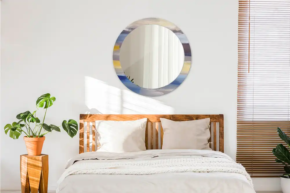 Espejo redondo impreso Pintura abstracta