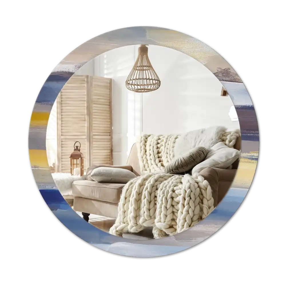 Espejo redondo impreso Pintura abstracta