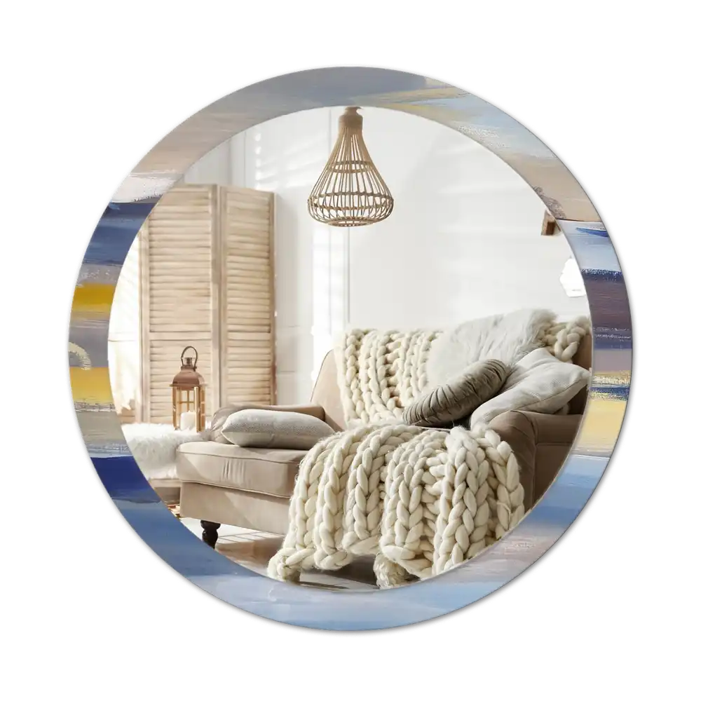 Espejo redondo impreso Pintura abstracta