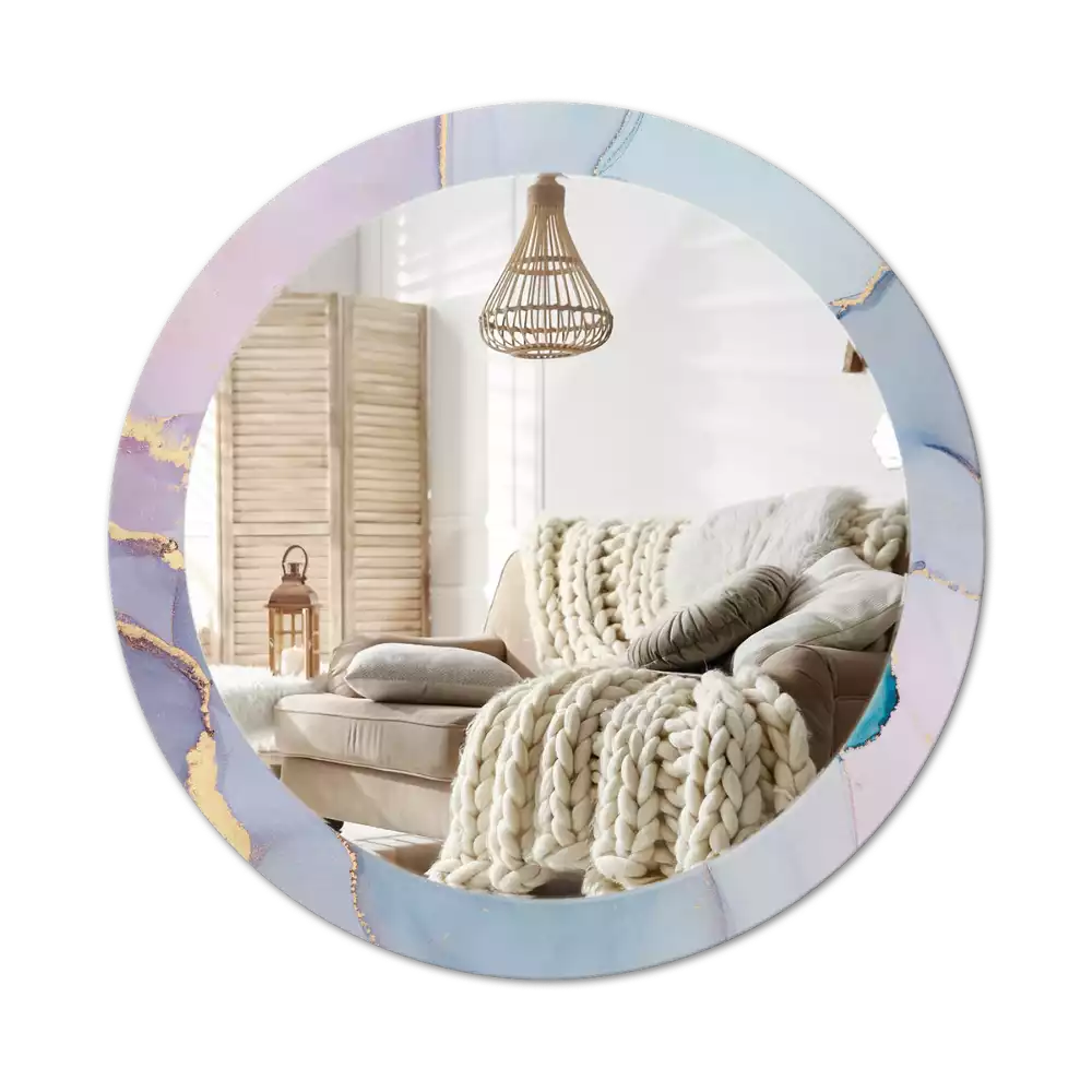 Espejo redondo impreso Fluido abstracto