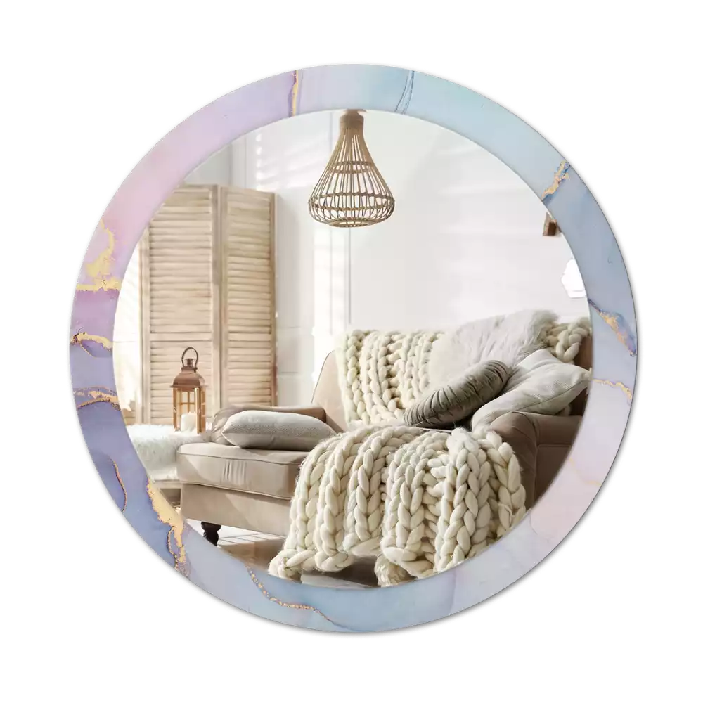 Espejo redondo impreso Fluido abstracto