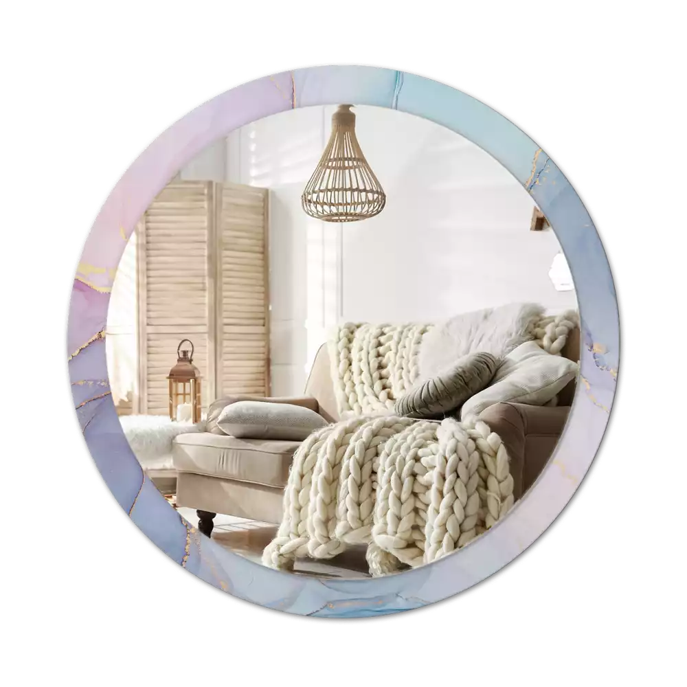 Espejo redondo impreso Fluido abstracto