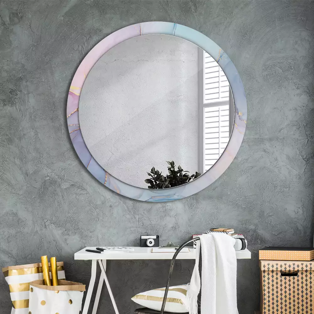 Espejo redondo impreso Fluido abstracto