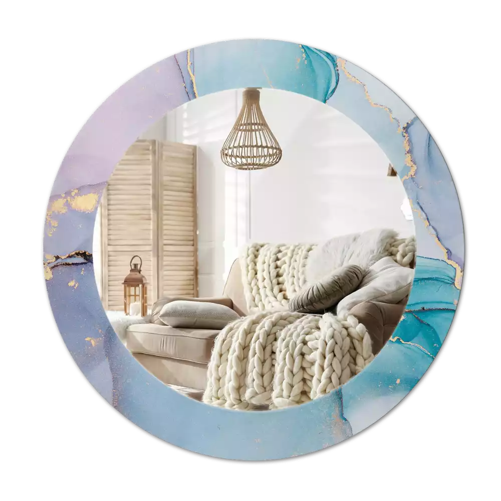 Espejo redondo impreso Fluido abstracto