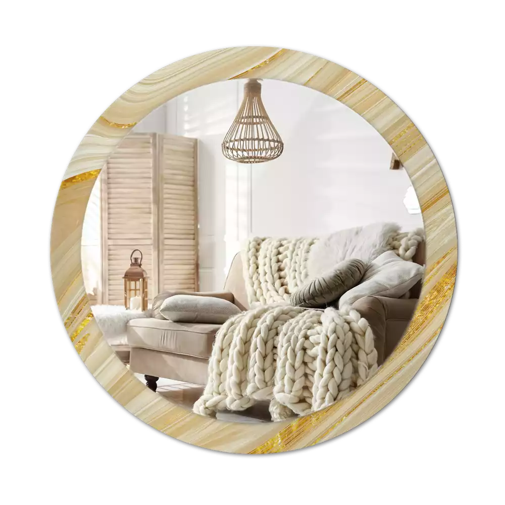 Espejo redondo con decoración Patrón abstracto