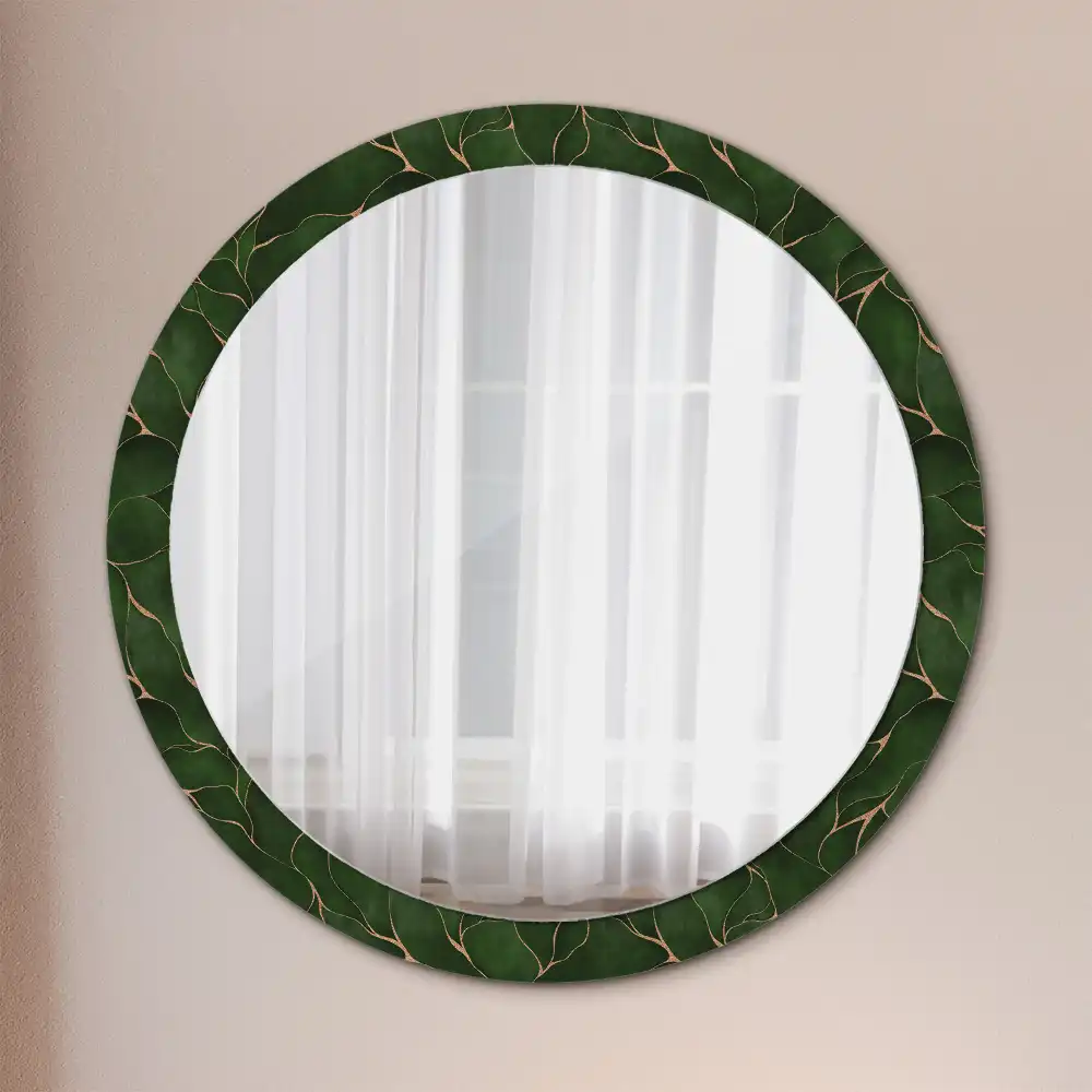 Espejo redondo impreso Hoja abstracta