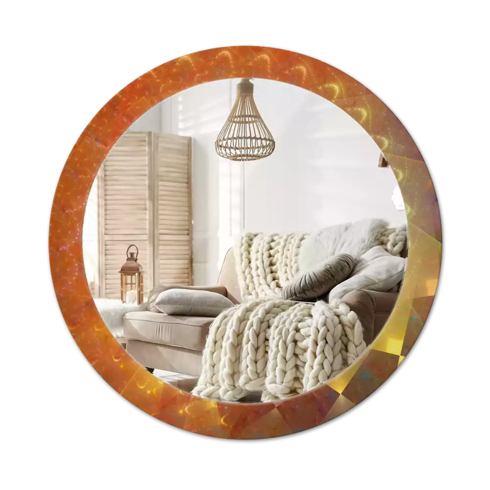 Espejo redondo impreso Abstracción en espiral