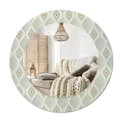 Espejo redondo con decoración vintage clásico