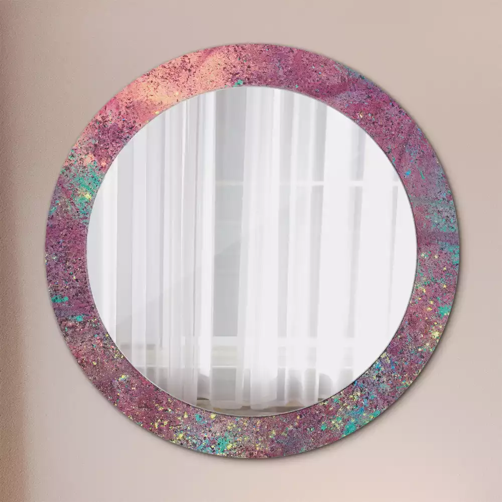 Espejo redondo con decoración Festival de colores