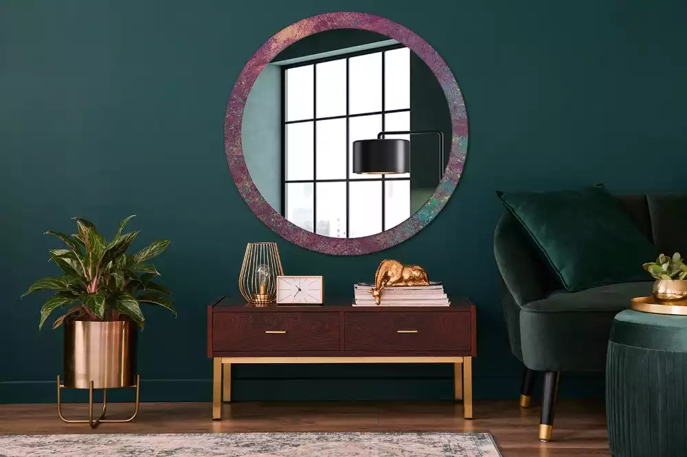 Espejo redondo con decoración Festival de colores