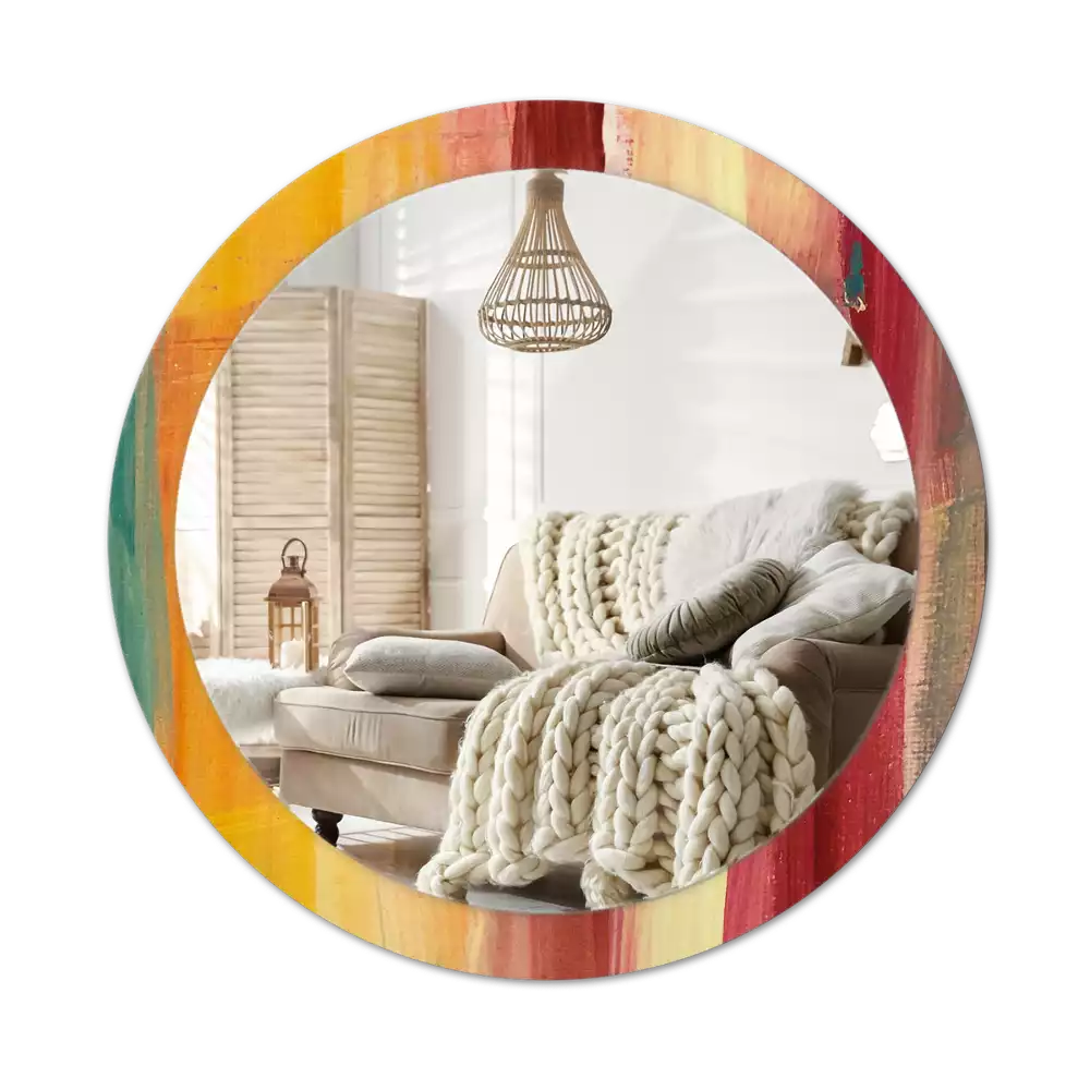 Espejo redondo impreso Pintura abstracta