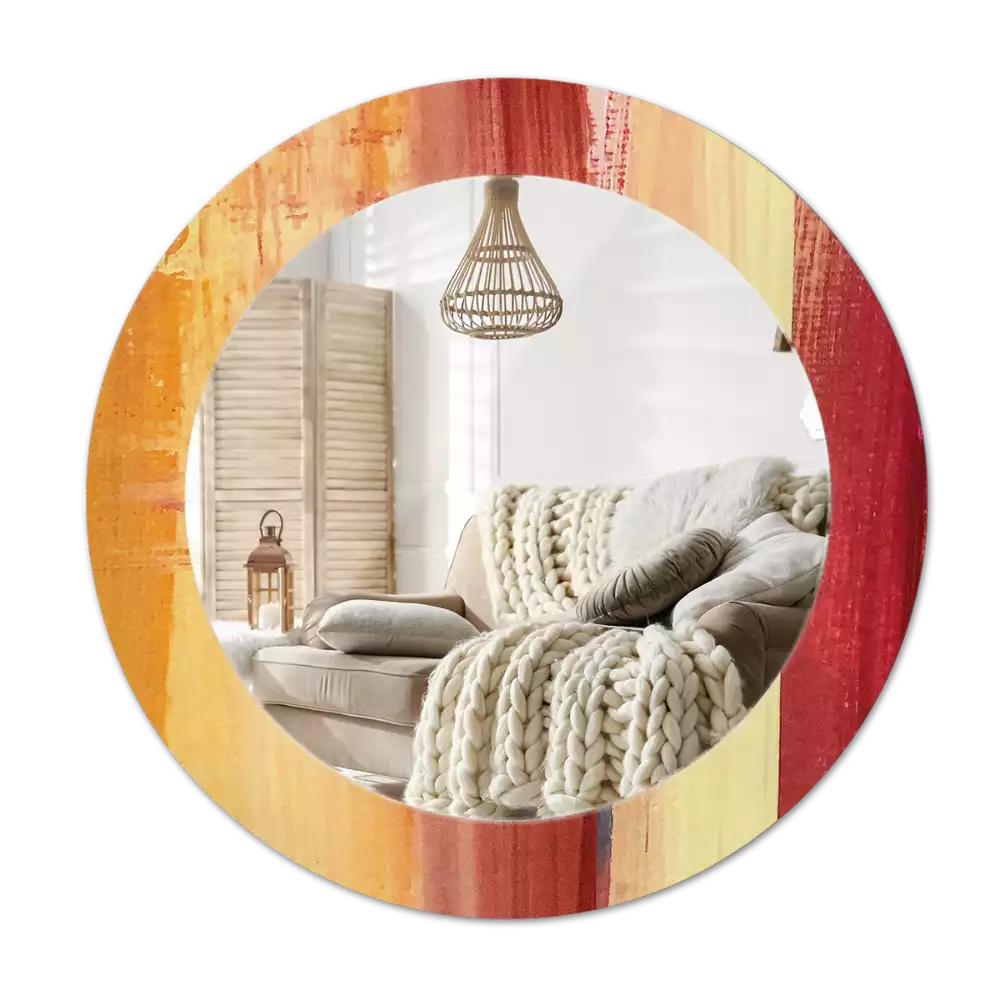 Espejo redondo impreso Pintura abstracta