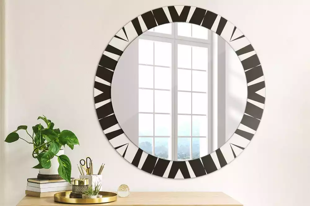 Espejo redondo impreso Geometría abstracta