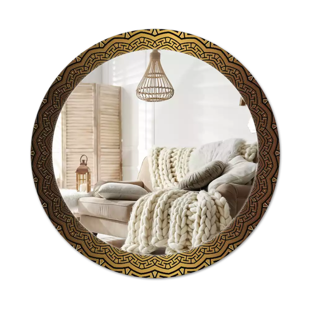 Espejo redondo impreso Adorno griego