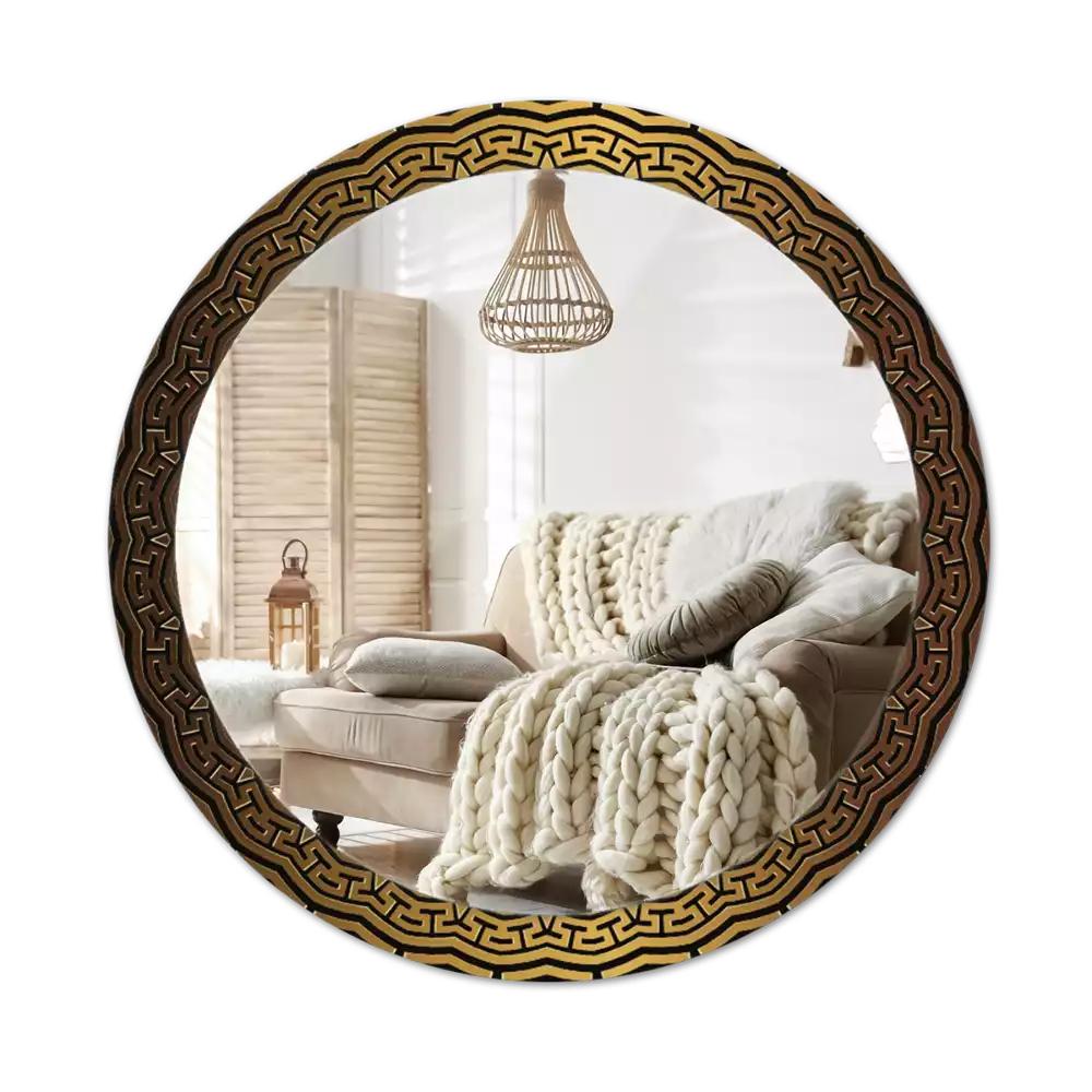 Espejo redondo impreso Adorno griego