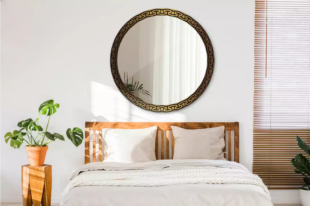 Espejo redondo impreso Adorno griego