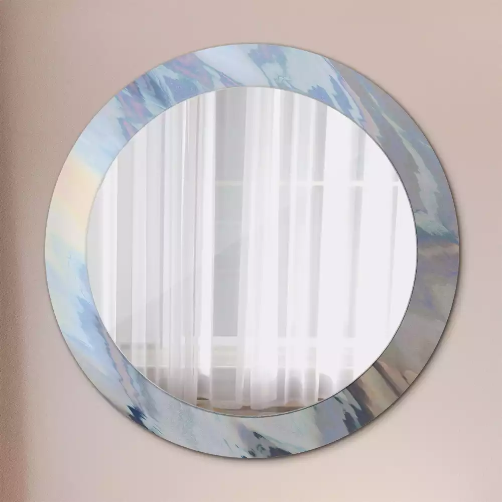Espejo redondo impreso Ondas abstractas