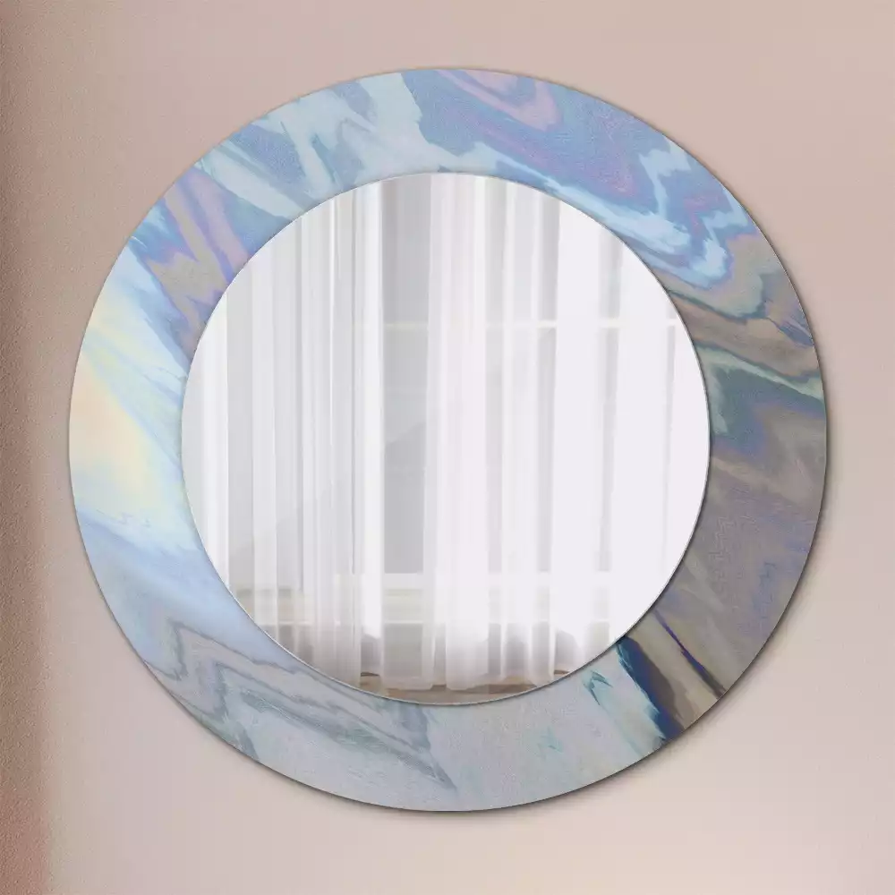 Espejo redondo impreso Ondas abstractas
