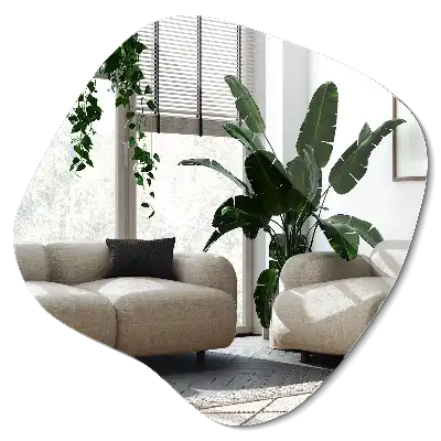 Espejo en forma de mancha accesorio llamativo