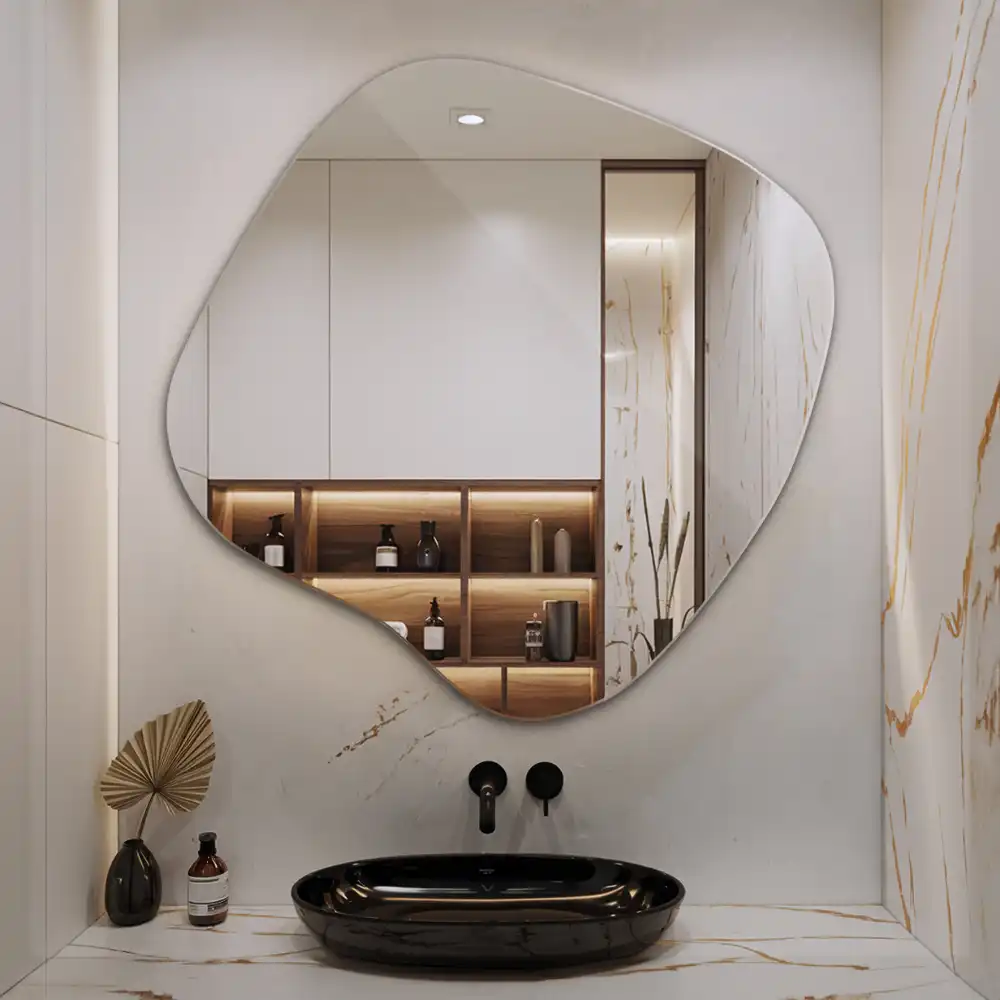 Espejo en forma de mancha accesorio llamativo